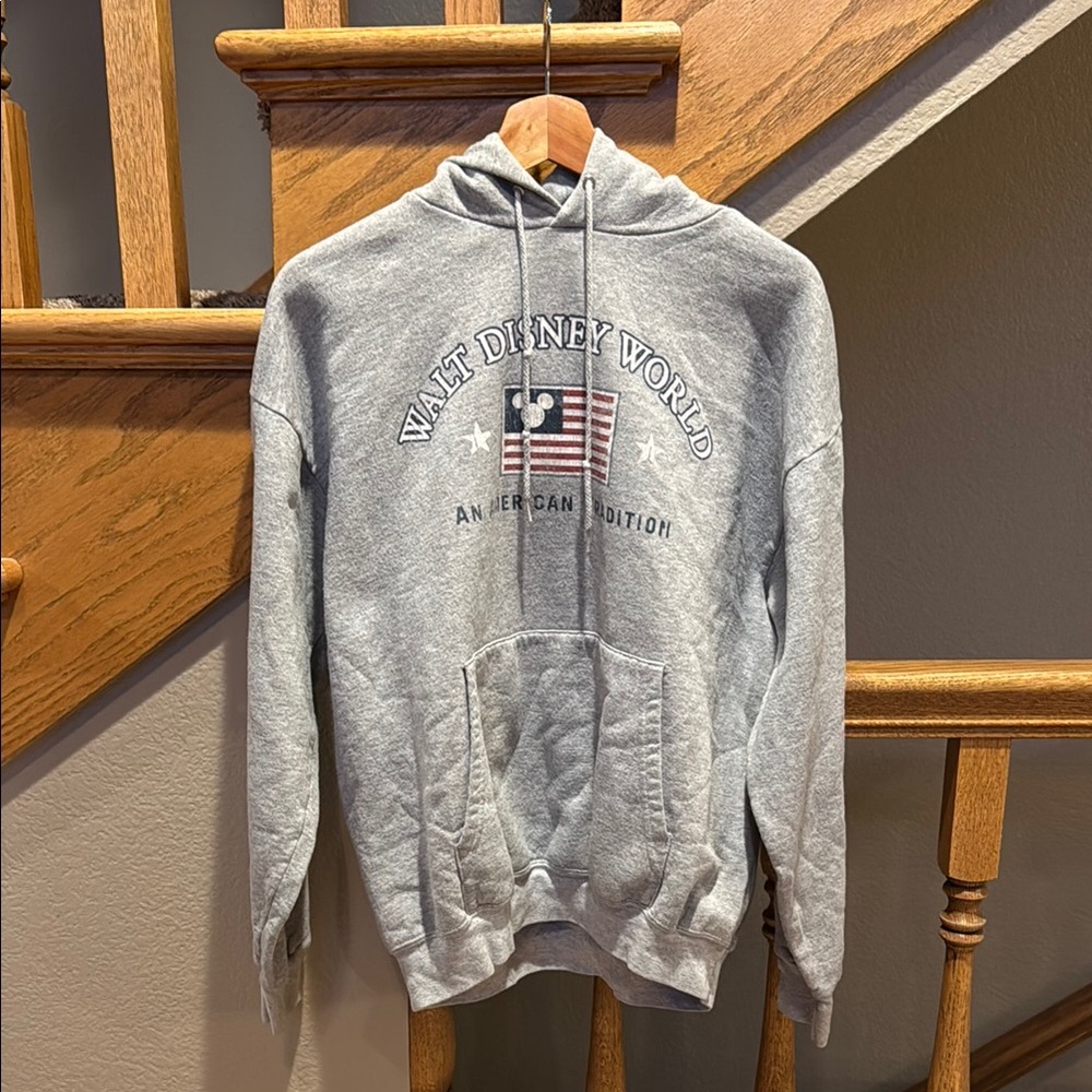 Vintage Disney Gray Hoodie with Mickey Mouse Tag